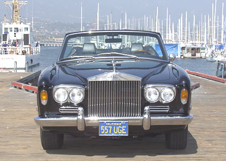 A triple black Rolls Royce Corniche Convertible